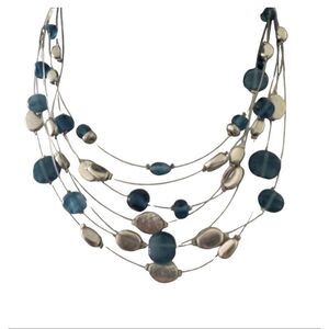 Lia Sophia Caspean Bead Layered Necklace NWT